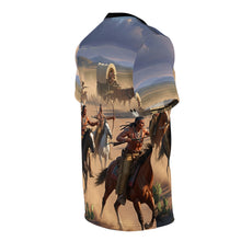 Load image into Gallery viewer, Unisex Tee - Indians Attacking a Wagon Train AOP Shirt