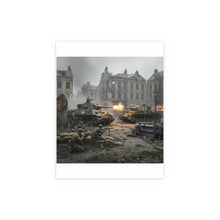 Load image into Gallery viewer, Indoor and Outdoor Silk Posters - US Tank Destroyer - M10 Wolverine Battles a German Panzer Tank
