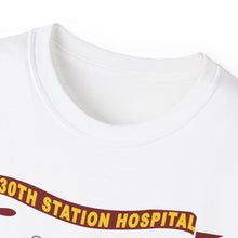 Load image into Gallery viewer, Unisex Ultra Cotton Tee - Army - 130th Station Hospital - Ribbon - DUI - Army Medical Speccialist Corps Branch X 300