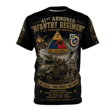Load image into Gallery viewer, 41st Armored Infantry Regiment, 2nd Armored Division (WWII) - Tribute Tee — "We RIde, We Fight, We Win"