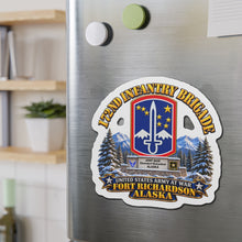 Load image into Gallery viewer, Die-Cut Magnet - 172nd Infantry Brigade - Ft Richardson, Alaska - 3D - Enhanced
