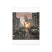 Load image into Gallery viewer, Indoor and Outdoor Silk Posters - M3A1 - 9th Armor Division Attack - WWII