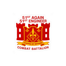 Load image into Gallery viewer, Kiss-Cut Vinyl Decal — Army - 51st Engineer Combat Battalion