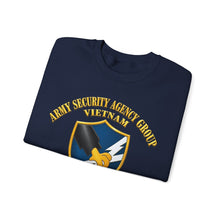 Load image into Gallery viewer, Crewneck Sweatshirt - Army - Army Security Agency Group w SVC Ribbons - 3D - Enhanced