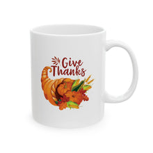 Load image into Gallery viewer, White Ceramic Mug - 11oz & 15oz - Thanksgiving - Give Thanks