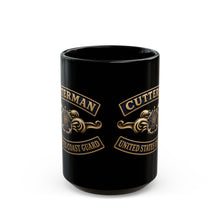 Load image into Gallery viewer, Black Mug (15oz) - USCG - Cutterman - Auxiliary w txt - 3D - Enhanced