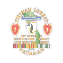 Load image into Gallery viewer, Kiss-Cut Stickers - Vietnam Combat Infantry Veteran w 1st Bn 35th Inf - 25th ID SSI X 300