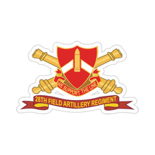 Load image into Gallery viewer, Kiss-Cut Stickers - Army - 28th Field Artillery Regiment w Br - Ribbon X 300