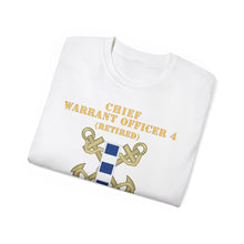 Load image into Gallery viewer, Unisex Ultra Cotton Tee - Navy - Chief Warrant Officer 4 - CW04 - Retired