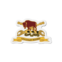 Load image into Gallery viewer, Die-Cut Magnet - Army - 10th Cavalry Regiment w Br - Ribbon X 300