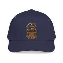 Load image into Gallery viewer, Mid Profile Baseball Cap - Army - Cold War Vet - 3rd Armored Division - Gelnhausen, Germany - M60A3 Tank - Spearhead w Fire - 3D - Enhanced