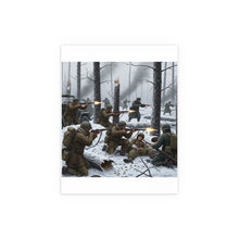 Load image into Gallery viewer, Indoor and Outdoor Silk Posters - 101st Airborne Division fighting the German Army at the Battle of Bastogne