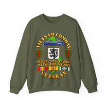 Load image into Gallery viewer, Crewneck Sweatshirt - Vietnam Veteran Combat - 2nd Bn, 28th Infantry - 1st ID - with VN SVC - 3D - Transparent
