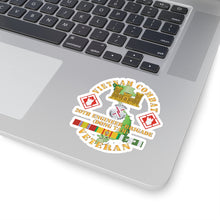 Load image into Gallery viewer, Kiss-Cut Stickers - Vietnam Combat Veteran w 20th Engineer Brigade SSI - Dong Tam X 300