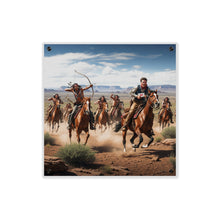 Load image into Gallery viewer, Acrylic Wall Art Panel - Apache Indians attacking a Pony Express Rider