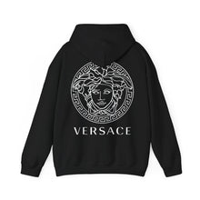 Load image into Gallery viewer, Versace Medusa Logo Hoodie — Black Designer Graphic Sweatshirt