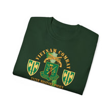 Load image into Gallery viewer, Unisex Ultra Cotton Tee - Army - Vietnam Combat Veteran w 212th Military Police Company - 18th MP Bde SSI - VN SVC X 300