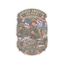 Load image into Gallery viewer, Kiss-Cut Stickers - Japanese American WWII Soldiers - 3D - Enhanced