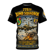 Load image into Gallery viewer, WWII 775th Bomb Squadron 'On Mission' All-Over Print Tee - Celone Airfield