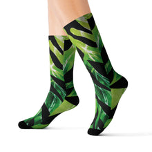 Load image into Gallery viewer, Sublimation Socks - Glossy tropical zebra print design