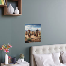 Load image into Gallery viewer, Indoor and Outdoor Silk Posters - Apache Indians attacking a Pony Express Rider