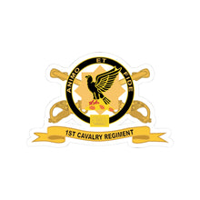 Load image into Gallery viewer, Kiss-Cut Stickers - Army - 1st Cavalry Regiment w Br - Ribbon X 300