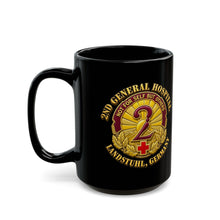 Load image into Gallery viewer, Black 15oz Mug - Army 2nd General Hospital Landstuhl Germany