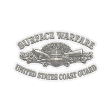 Load image into Gallery viewer, Kiss-Cut Stickers - USCG - Surface Warfare w txt - 3D - Enhanced