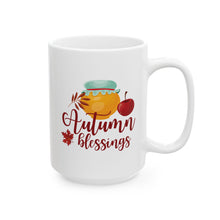 Load image into Gallery viewer, White Ceramic Mug - 11oz & 15oz - Autumn Blessings