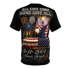Load image into Gallery viewer, AOP T-Shirt - 9-11 - Some gave all - Never forget
