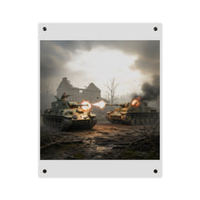 Load image into Gallery viewer, Acrylic Wall Art Panel - M10 Wolverine battles German Panzer Tank WWII