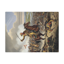 Load image into Gallery viewer, General Custer at the Battle of Little Bighorn, Minky Blanket with Historical Battle Scene, Cozy Throw, War Decor, Gift for History Lovers, Soft Bedding, Unique Home Accent