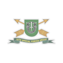 Load image into Gallery viewer, Kiss-Cut Stickers - Army - 10th Special Forces Group - Flash w Br - Ribbon X 300