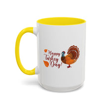 Load image into Gallery viewer, Accent Coffee Mug - Happy Turkey Day - Thanksgiving