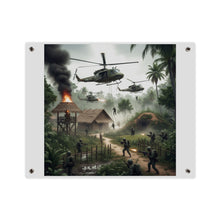 Load image into Gallery viewer, Acrylic Wall Art Panel - Vietnam Village Helicopter Assault