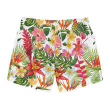 Load image into Gallery viewer, Swim Trunks (AOP) - White - Tropical Flowers X 300