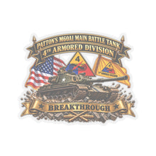 Load image into Gallery viewer, Kiss-Cut Sticker - 4th Armored Division Patton's M60A1 Main Battle Tank Breakthrough