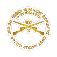 Load image into Gallery viewer, Kiss-Cut Stickers - Army - 3rd Bn 502nd Infantry Regt - Widowmakers - Infantry Br