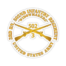 Load image into Gallery viewer, Kiss-Cut Stickers - Army - 3rd Bn 502nd Infantry Regt - Widowmakers - Infantry Br