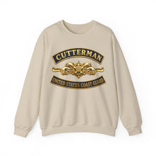 Load image into Gallery viewer, Crewneck Sweatshirt - USCG - Cutterman - Officer w txt - 3D - Enhanced