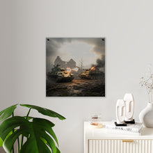 Load image into Gallery viewer, Acrylic Wall Art Panel - M10 Wolverine battles German Panzer Tank WWII