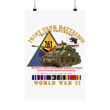 Load image into Gallery viewer, Premium Matte vertical posters - Army - 761st Tank Battalion - Black Panthers - w Tank w SSI Wwii EU SVC
