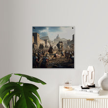 Load image into Gallery viewer, Acrylic Wall Art Panel - Hannibal Battling the Roman Legions as he Enters Rome