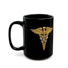 Load image into Gallery viewer, Black Mug (15oz) - Army Veterinary Corps Branch Insignia - 3D