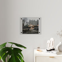 Load image into Gallery viewer, Acrylic Wall Art Panel - US Tank Destroyer - M10 Wolverine Battles a German Panzer Tank