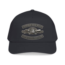 Load image into Gallery viewer, Mid Profile Baseball Cap - USCG - Expeditionary Warfare Specialist w txt - 3D - Enhanced
