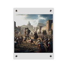 Load image into Gallery viewer, Acrylic Wall Art Panel - Hannibal Battling the Roman Legions as he Enters Rome