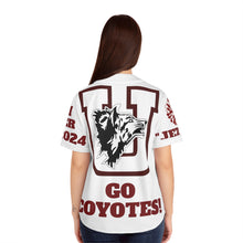Load image into Gallery viewer, Women's Baseball Jersey (AOP) - Morales Junior High - Cheer - White