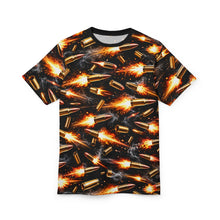 Load image into Gallery viewer, Bullet Fire All-Over Print Tee — Explosive Ammunition Graphic Shirt
