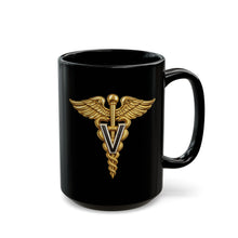 Load image into Gallery viewer, Black Mug (15oz) - Army Veterinary Corps Branch Insignia - 3D